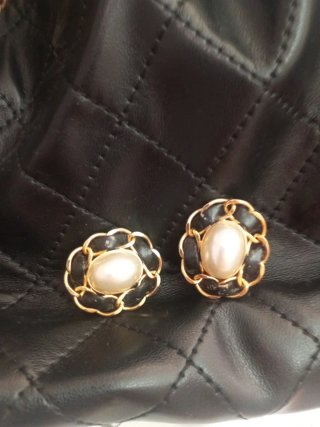 Pendientes Vintage Chanel Perla