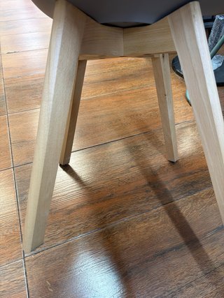 Silla madera, plástico y tela