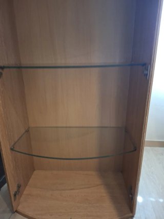 Vitrina Mueble Salón Madera y Cristal