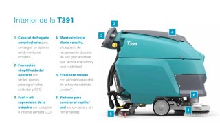 Fregadora de suelos profesional T391 Tennant.