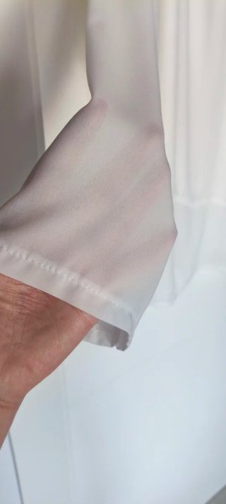 Blusa/Blusón doble capa. Blanco roto. OPORTUNIDAD.