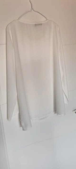 Blusa/Blusón doble capa. Blanco roto. OPORTUNIDAD.