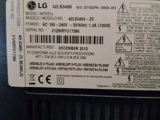 Televisión LG Negra