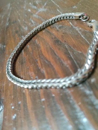Braccialetto intrecciato argento