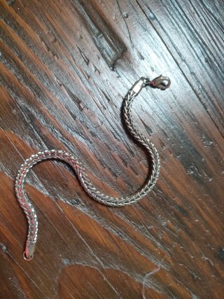 Braccialetto intrecciato argento