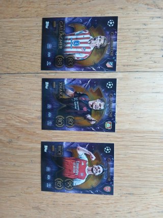 3 Cromos Topps Champions League Gladiador