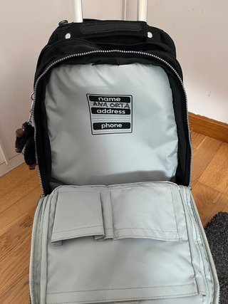 Mochila Kipling escolar negra con ruedas