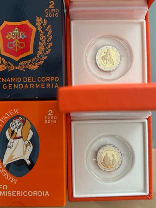 8 Vaticano 2€ Proof 15-16-16-17-17-18-19-19
