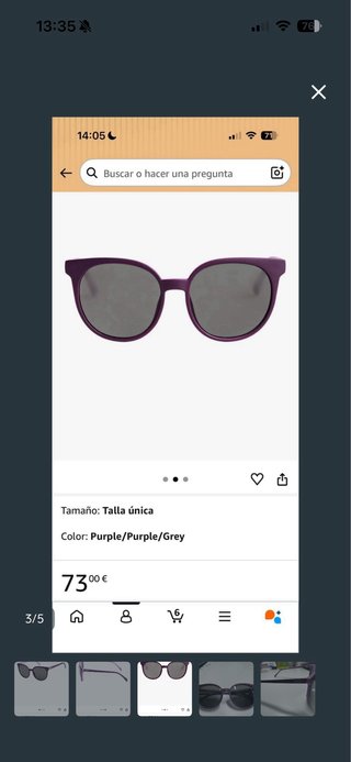 Gafas de sol Roxy niña moradas