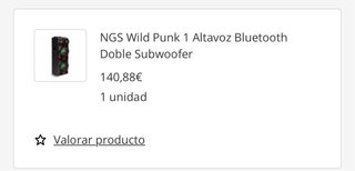 Altavoz NGS Wild Punk