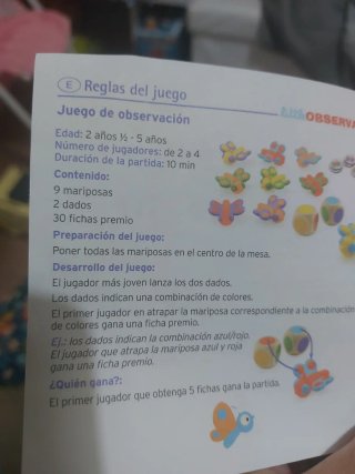 Juego de observación y mariposas Djeco