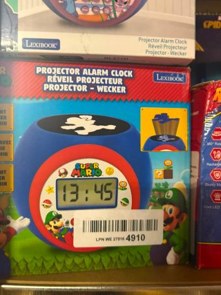 Reloj Proyector Lexibook Super Mario
