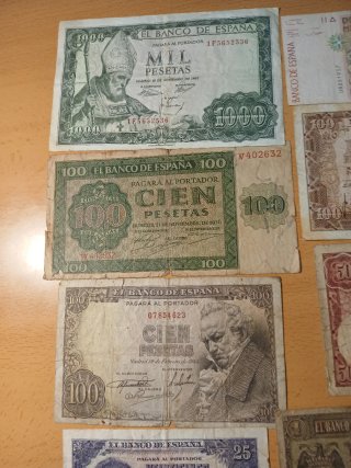 Lote de 11 Billetes Antiguos Españoles