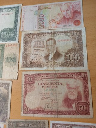 Lote de 11 Billetes Antiguos Españoles