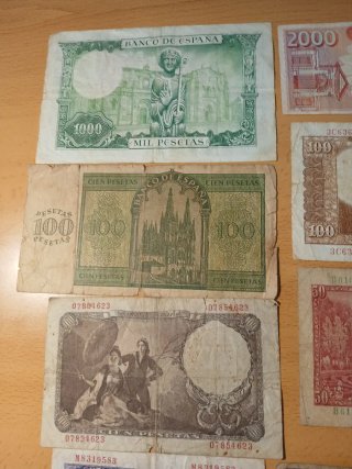 Lote de 11 Billetes Antiguos Españoles