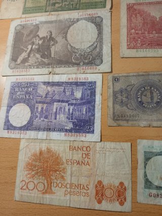 Lote de 11 Billetes Antiguos Españoles