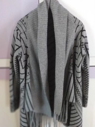 Chaqueta de punto étnica talla única.