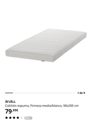 Colchón Afjall Ikea 90x200