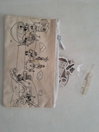 58 pegatinas +  regalo estuche para colorear
