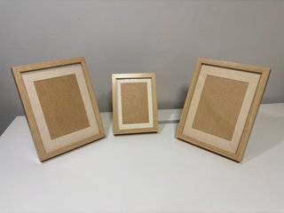 Set 3 Marcos Madera Clara