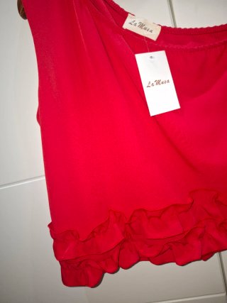 Blusa Roja Talla Única: S/M.  NUEVA