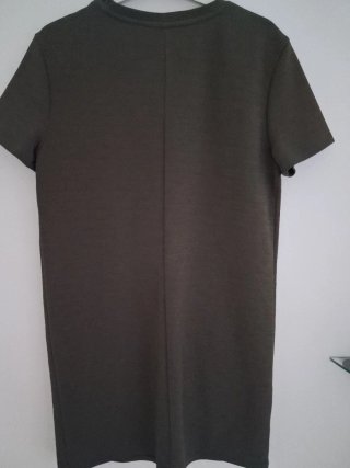 Abito donna verde militare con bottoni