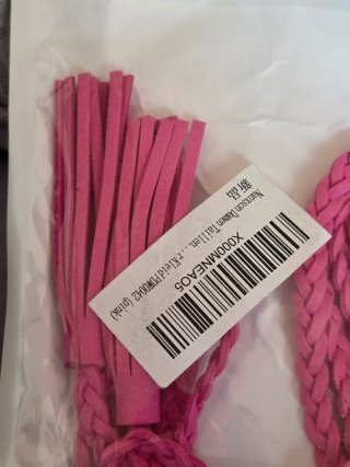 Cinturón cuero mujer trenzado fucsia 165 cms