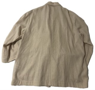 Blazer cruzado de lino beige Zara