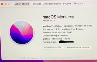 MacBook Pro 2015 Plata
