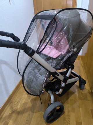 Carrito Bebé Jane Rider Gris y Rosa