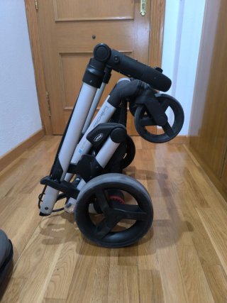 Carrito Bebé Jane Rider Gris y Rosa