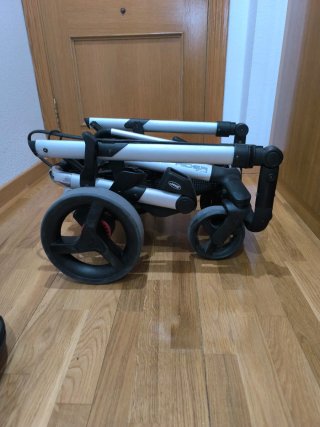 Carrito Bebé Jane Rider Gris y Rosa