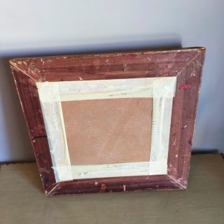 Pintura antigua firmada con marco grueso de epoca