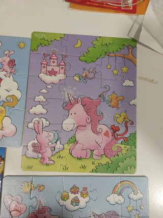 3 Puzzles HABA con brillo y relieve