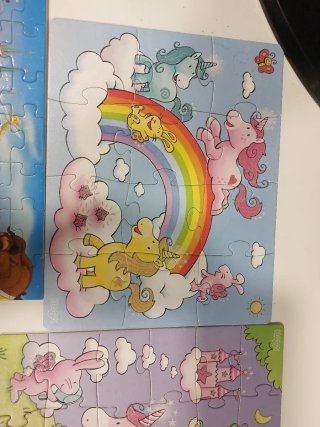 3 Puzzles HABA con brillo y relieve