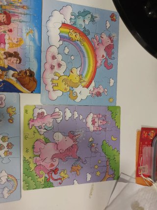 3 Puzzles HABA con brillo y relieve