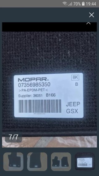 Alfombras Delanteras Jeep Renegade Nuevas