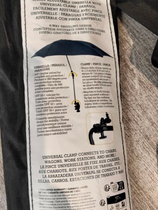 SPORT BRELLA Sombrilla 360° con pinza universal