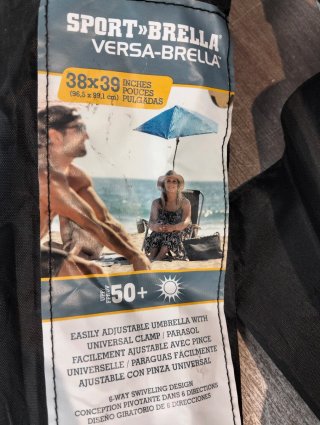 SPORT BRELLA Sombrilla 360° con pinza universal