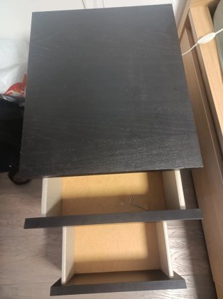 Mesita de noche Malm Ikea Negra