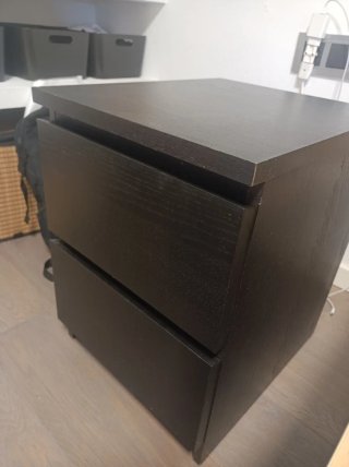 Mesita de noche Malm Ikea Negra