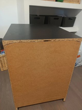 Mesita de noche Malm Ikea Negra