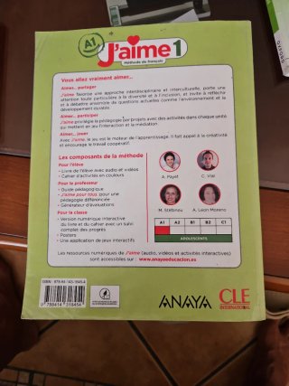 Libro de texto para francés  Isbn: 9788414318454