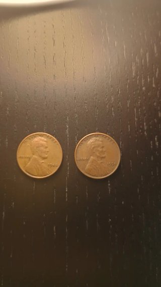 2 Monedas 1 Centavo USA (1945 y 1950)