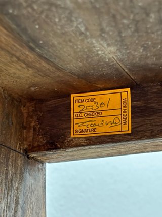Mesa Auxiliar Madera Maciza India