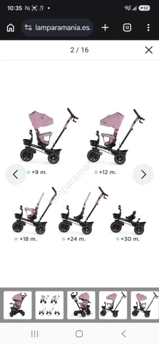 Triciclo Kinderkraft 3 en 1 Evolutivo