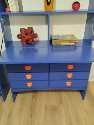 LIBRERÍA ESCRITORIO RETRO.