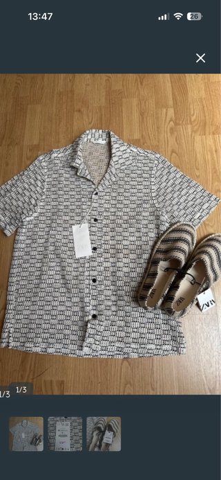 Lote 2 Camisas Zara M, Bañador L y Alpargatas 42