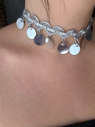 Collar Zara Espejos Plateado Nuevo