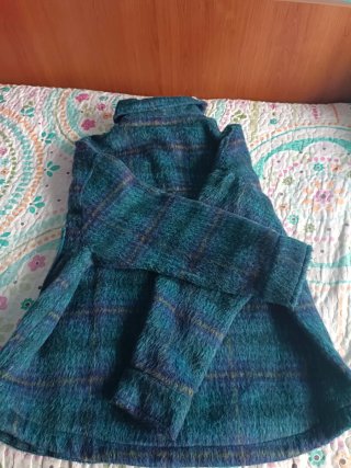 Chaqueta cuadros azul y verde